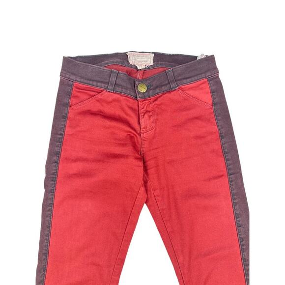 Current Elliott - Side Panel Skinny Jeans in Red - Picture 2 of 3
